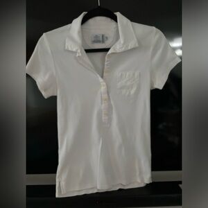 Escales Paris white cotton polo shirt $195 - medium